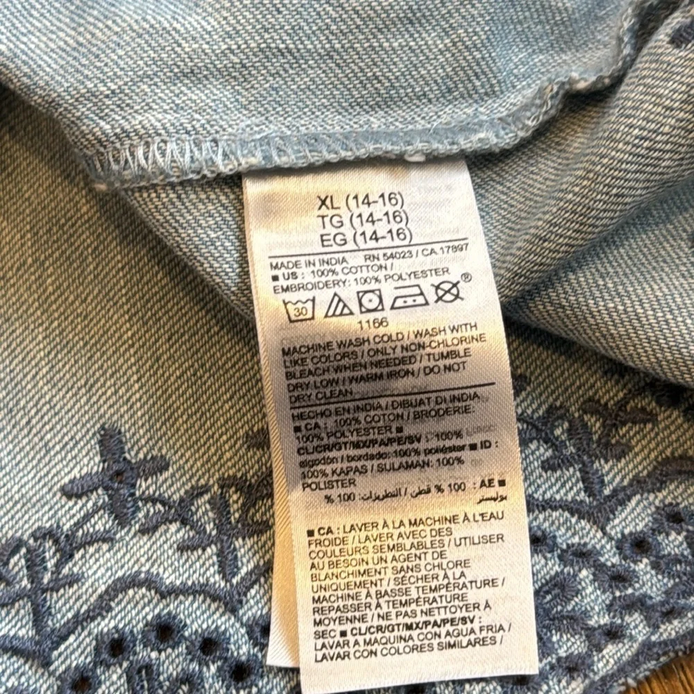 NWT Old Navy Girls Blouse Blue Size XL